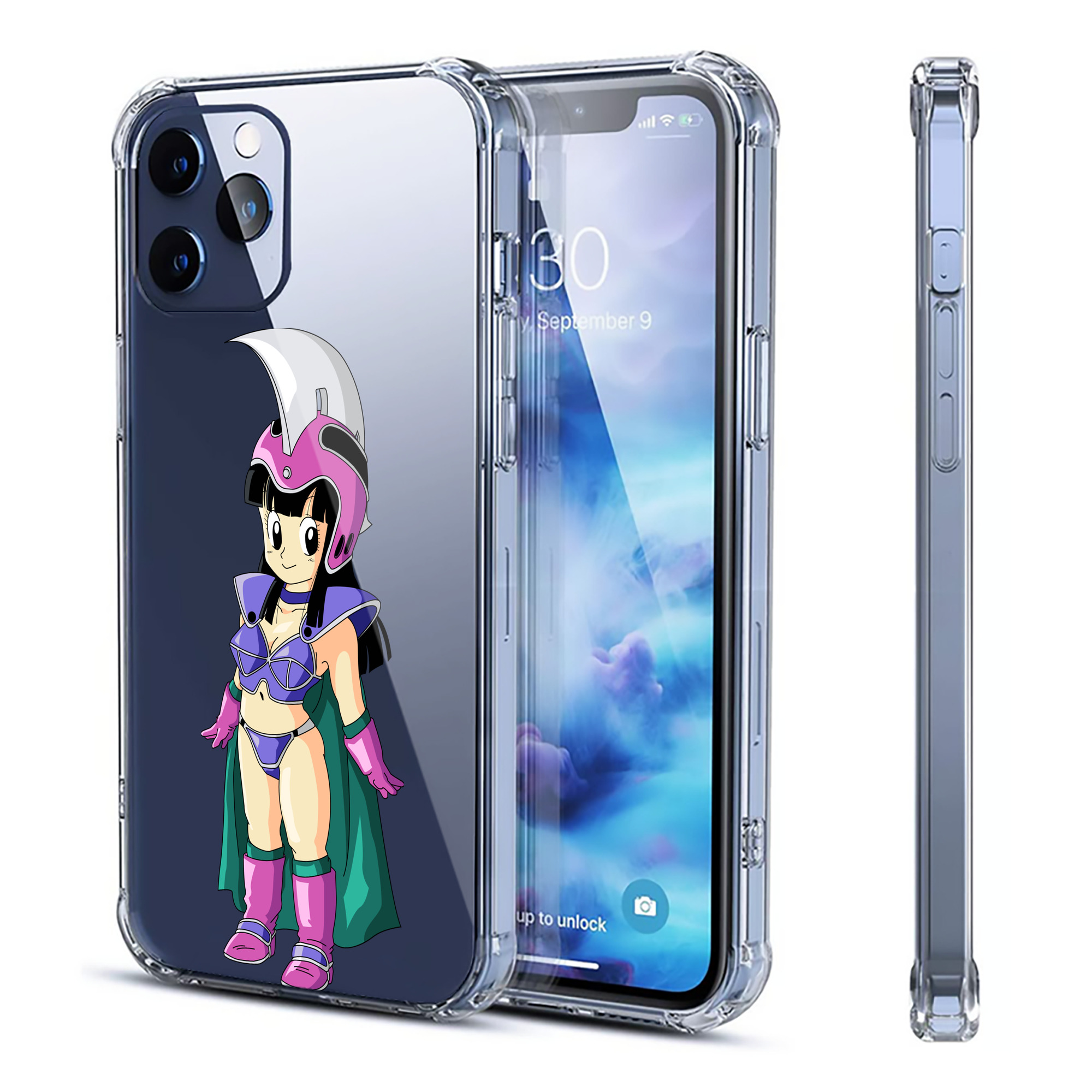 （画像用） ドラゴンボール チチ DRAGON BALL Chichi 【iPhone 12シリーズ対応】透明スマホケース（クリアソフトケース）